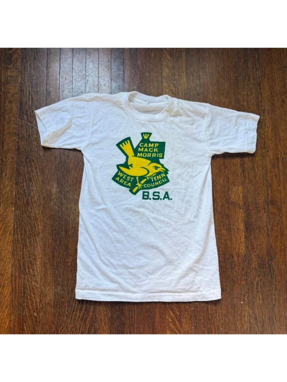 Vintage 1950s Camp Mack Morris BSA T-Shirt, Boy Scouts West Tenn Area Council